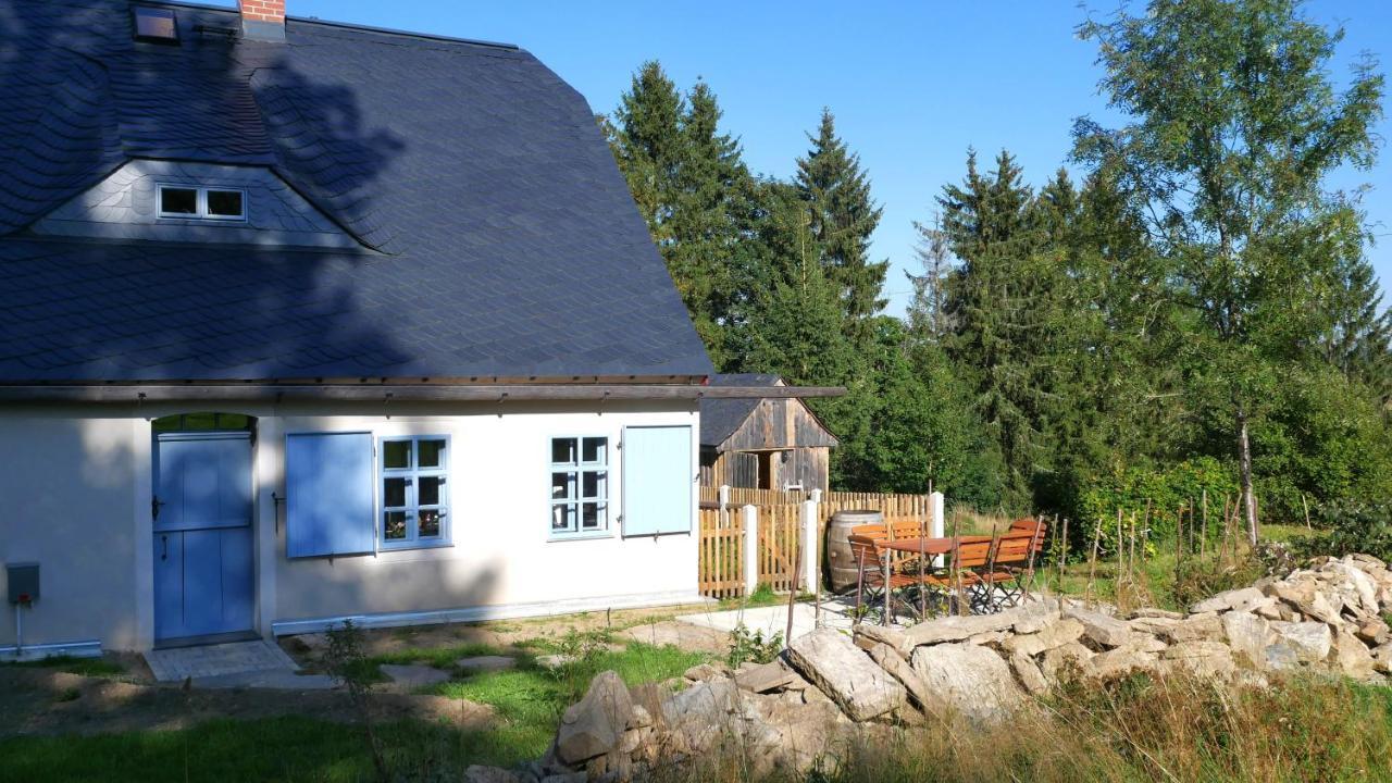 Ferienhaus Fergunna Direkt Am Kammweg Mit Sauna Marienberg Eksteriør bilde